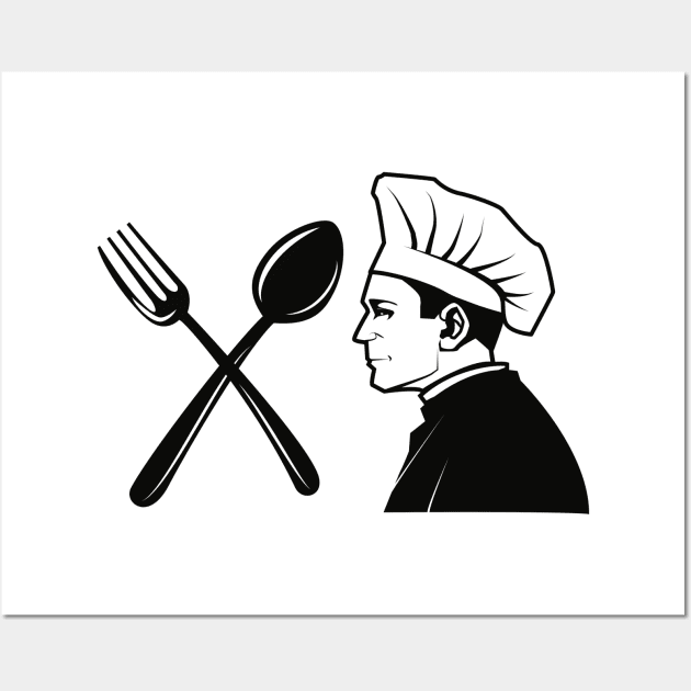 Restaurant chef Wall Art by linesdesigns